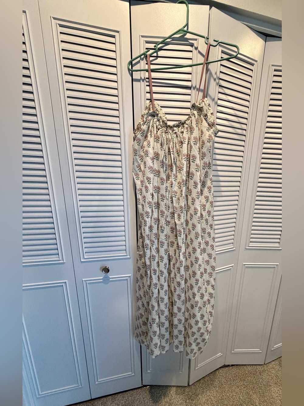 Women's Cream Floral Maxi Dress